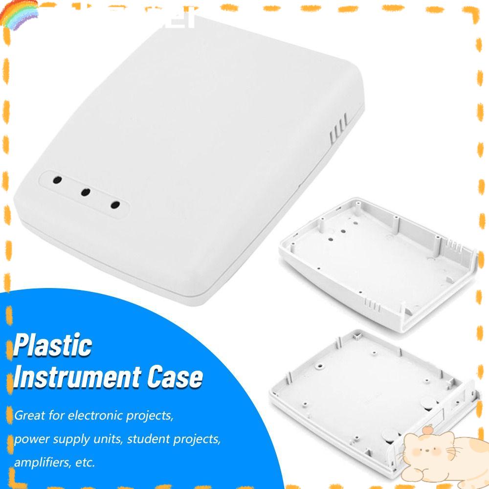 Solighter Kotak Proyek Elektronik Putih ABS Plastik DIY Modul Instrumen Case