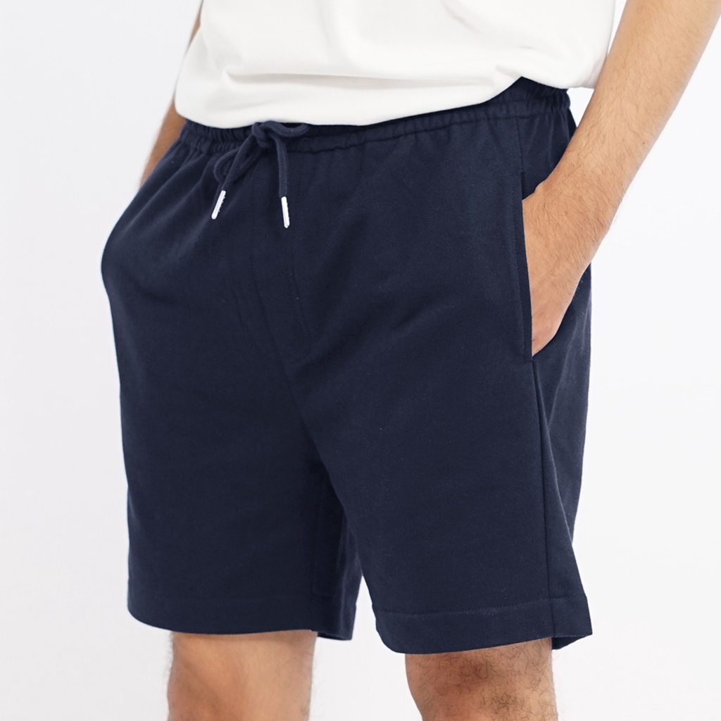 PLAIN Short SweatPants - Navy