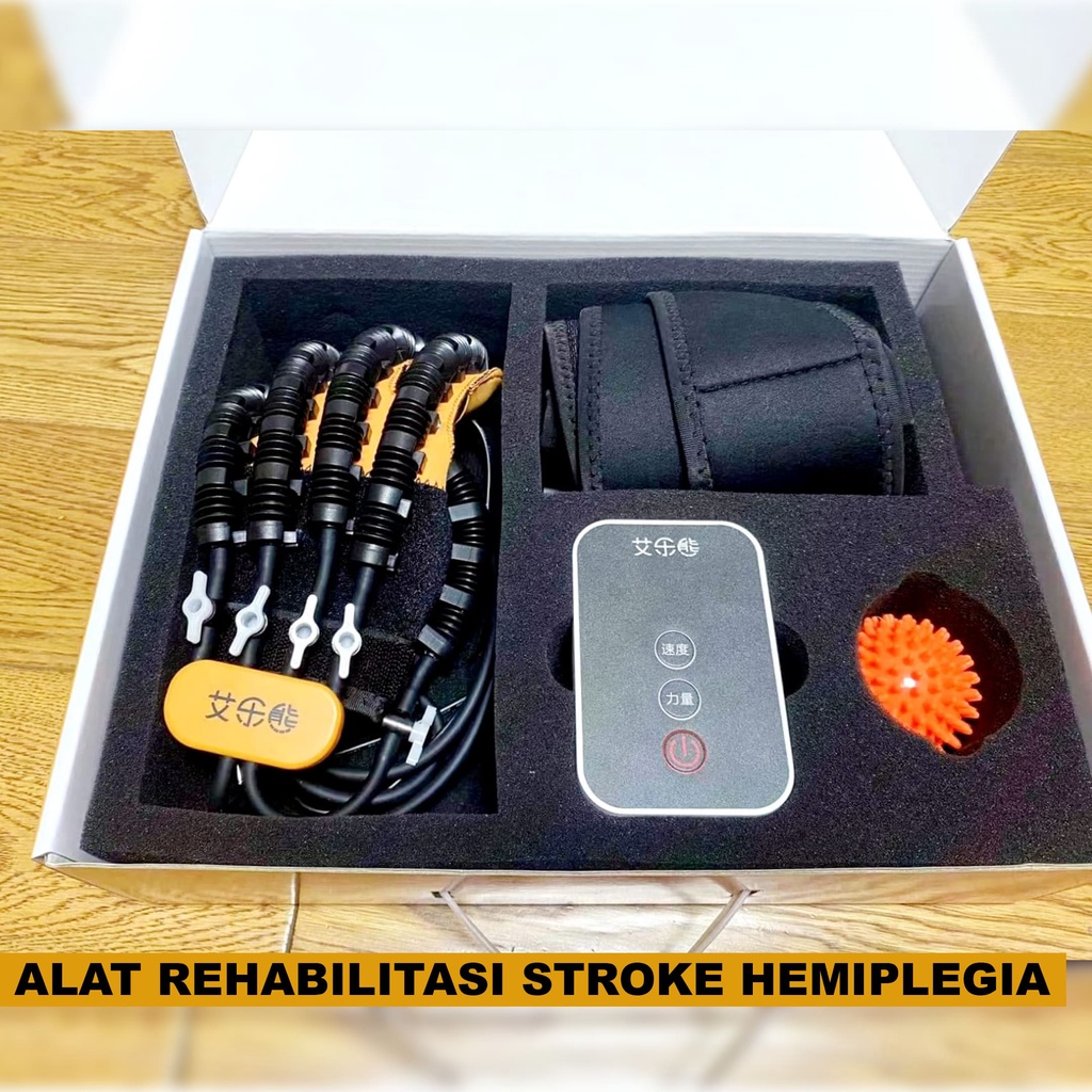 Alat robot rehabilitasi jari tangan untuk stroke hemiplegia