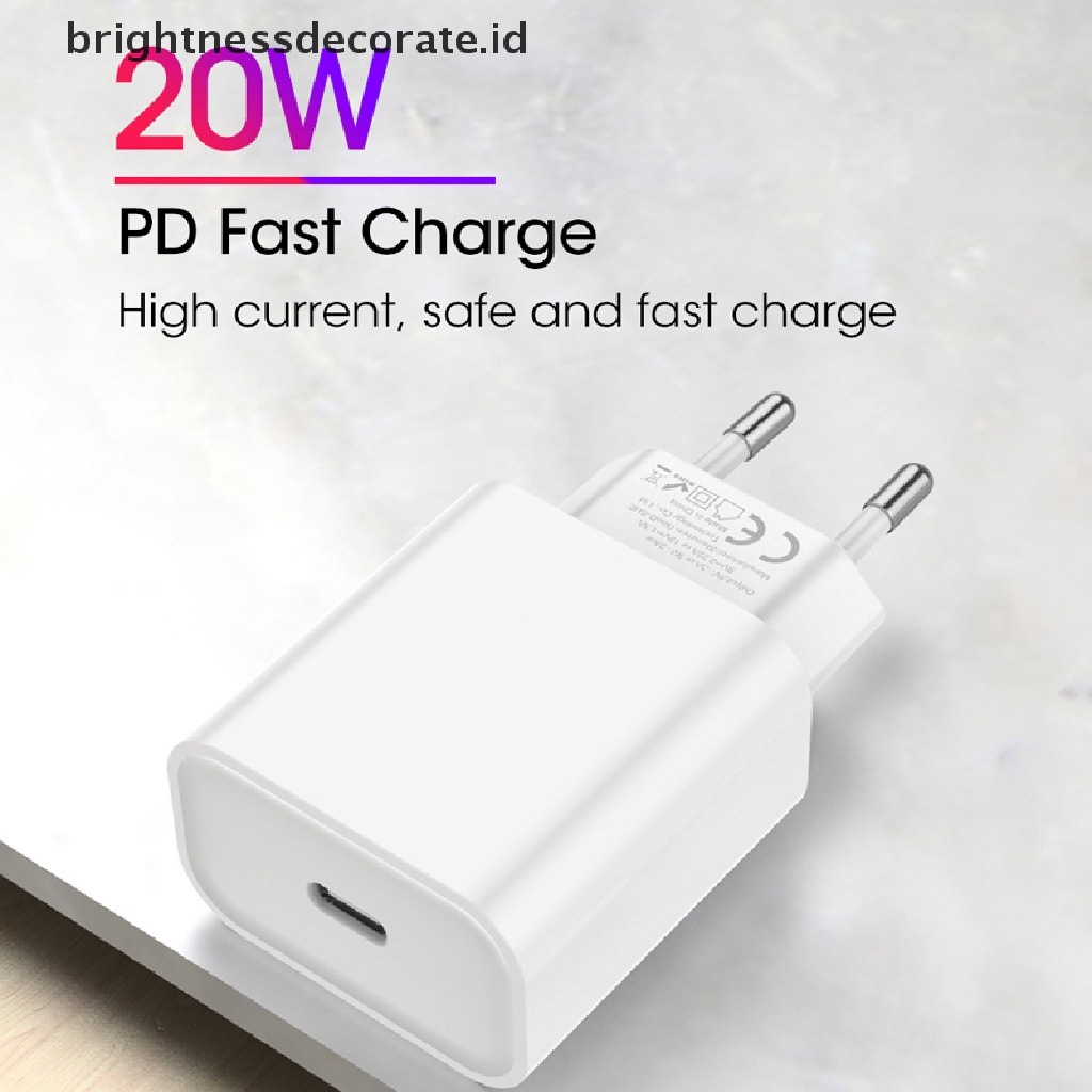 [Birth] 20w PD Fast Charger USB Type C Kabel Adaptor Daya Dinding Untuk iPhone iPad Samsung [ID]