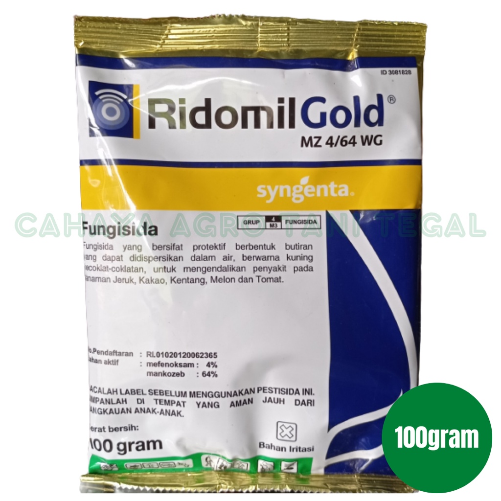 RIDOMIL GOLD 100gram Fungisida Sistemik Obat Pembasmi Penyakit Jamur Tanaman