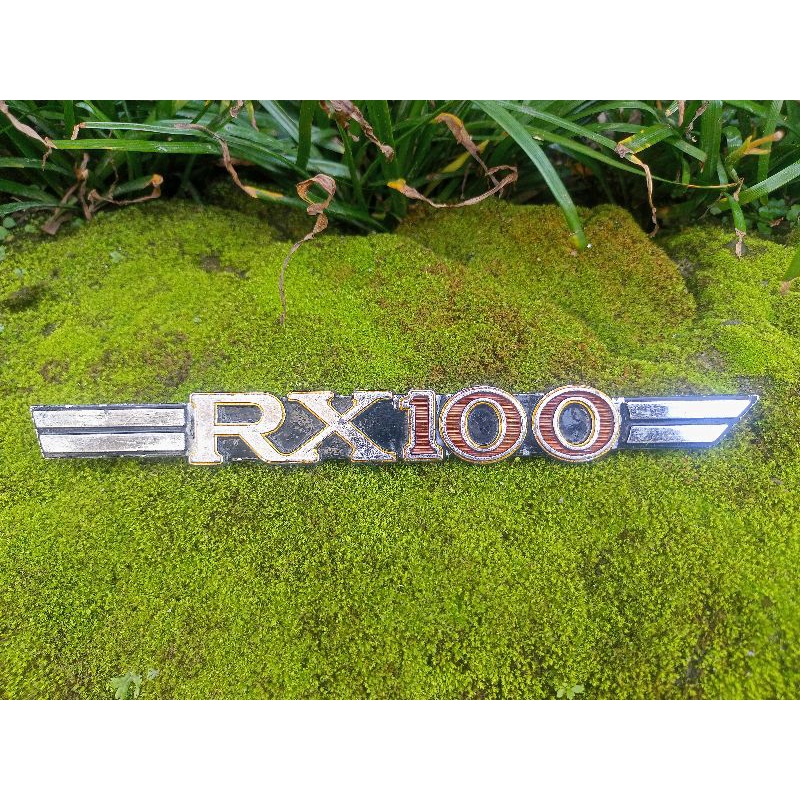 Emblem tepong tutup aki Yamaha RX 100 original second