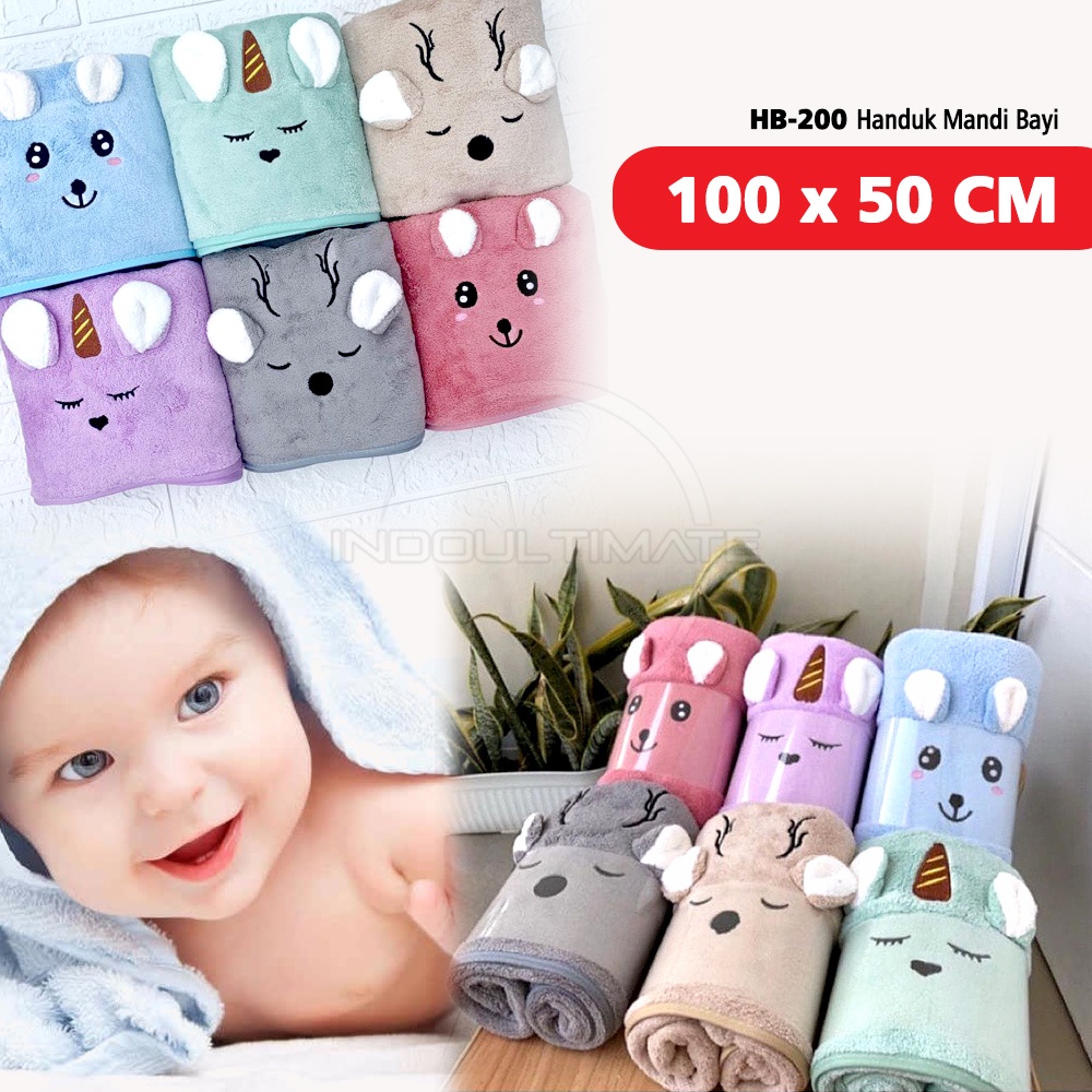 Handuk Bayi Jumbo HB-200 Handuk Mandi Bayi [100 cm x 50 cm] Handuk Bayi Baru Lahir Lembut Murah Motif Handuk Kain Mandi Bayi Perlengkapan mandi bayi Handuk Bayi Lap Mandi Bayi Lap Mandi Anak