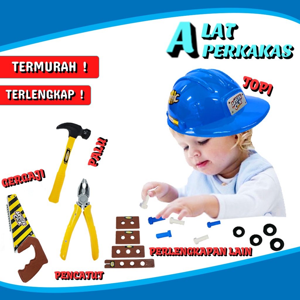 Mainan Anak Alat Perkakas/ Mainan Tool Set Arsitek Cilik 660 KGY