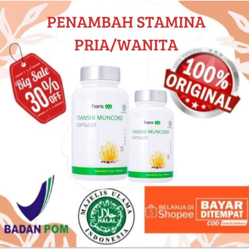 PENAMBAH STAMINA TIENS PRIA WANITA CORDYCEPS MULTIVITAMIN DAYA TAHAN TUBUH