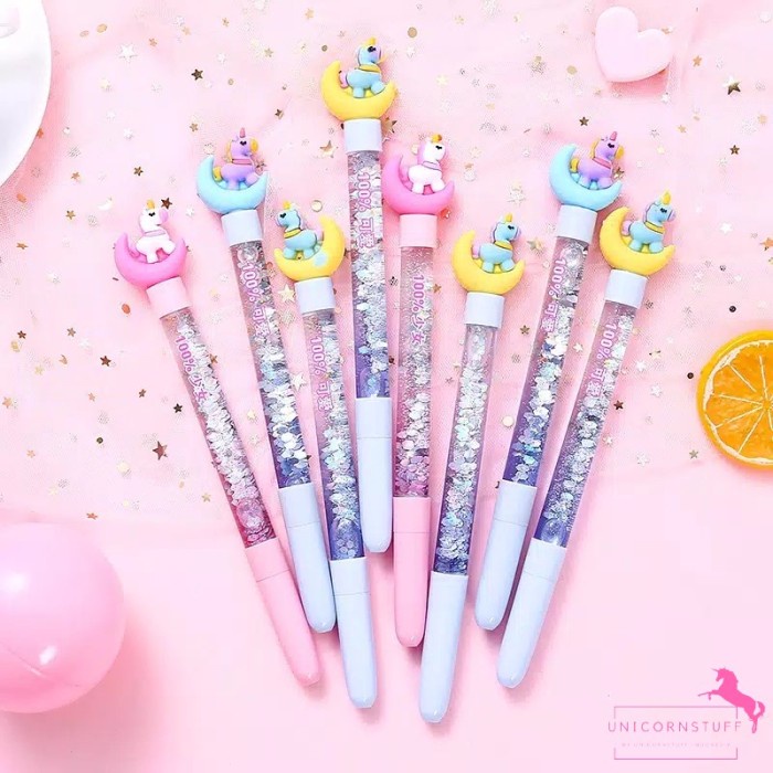 

Bolpoin Glitter Unicorn Sekolah Anak Lucu Mainan Perempuan Cewek Kado