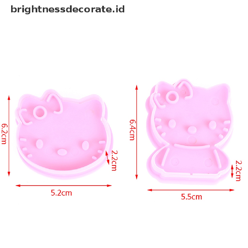 [Birth] Kt Bentuk Kucing DIY Sandwich Mold Cutter Little Kitty Cat Shape Sandwich Mold Bread Cake Mold Maker Alat Dessert Sarapan Dapur Rumah [ID]