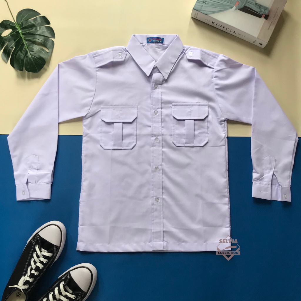 Baju Paskibraka/PDL Putih Panjang Merek Seragam