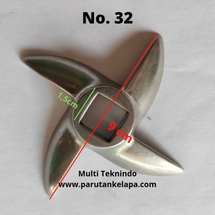 Gilingan Mata Pisau Gilingan Daging No. 32 Stainless