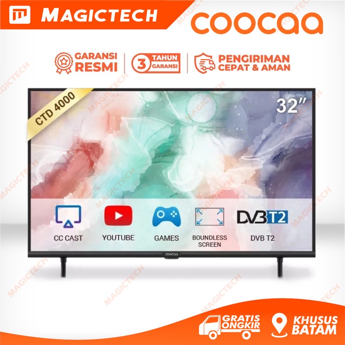 TV LED COOCAA 32 INCH / 32" 32CTD4000 SMART TV COOLITA OS DIGITAL