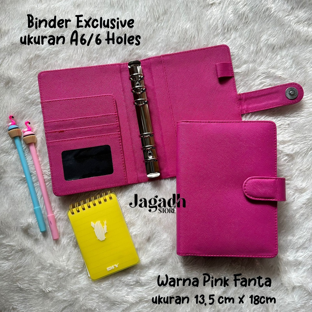 

HJK Binder Polos Premium Ukuran A6 Ring 6 Binder Exclusive