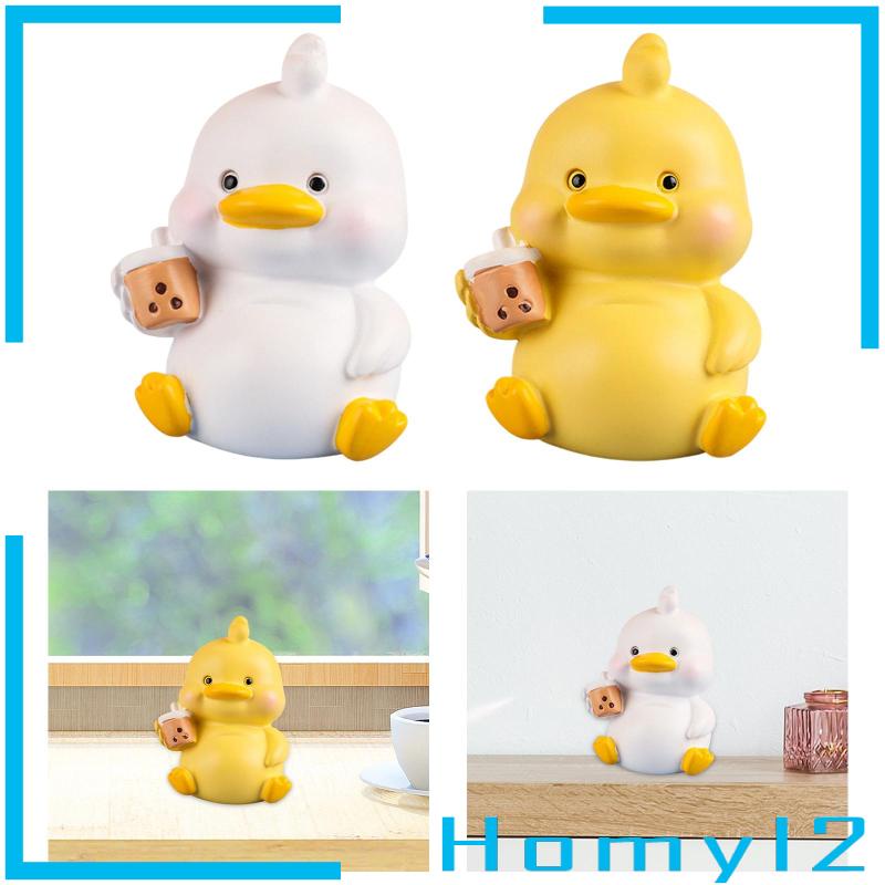 [HOMYL2] Patung Bebek Patung Miniatur Topper Kue Resin Craft Statue Dekorasi Rumah