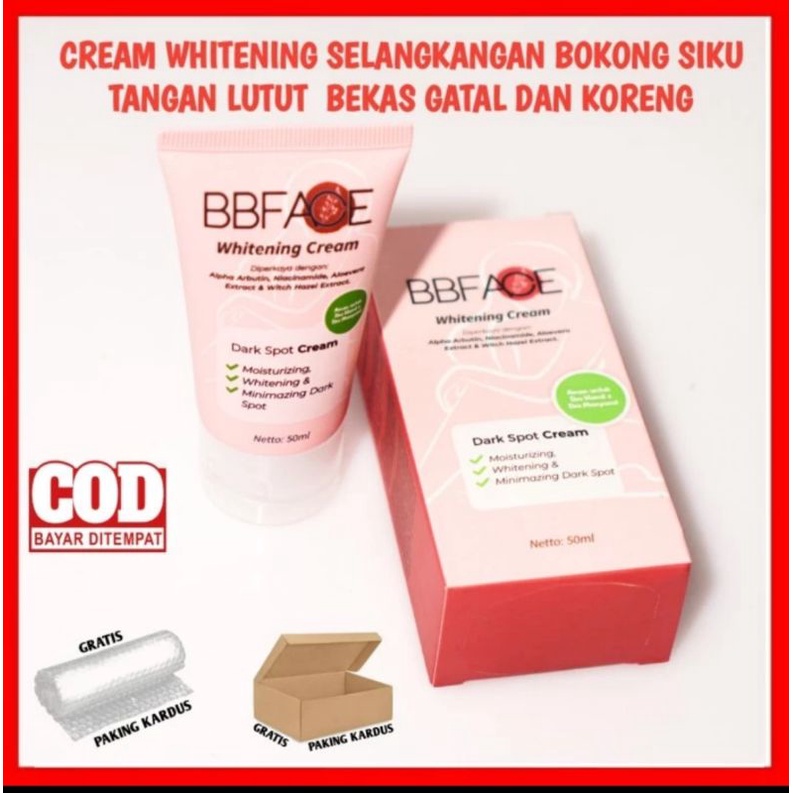 CREAM WHITENING SELANGKANGAN BOKONG SIKU TANGAN LUTUT BEKAS GATAL DAN KORENG