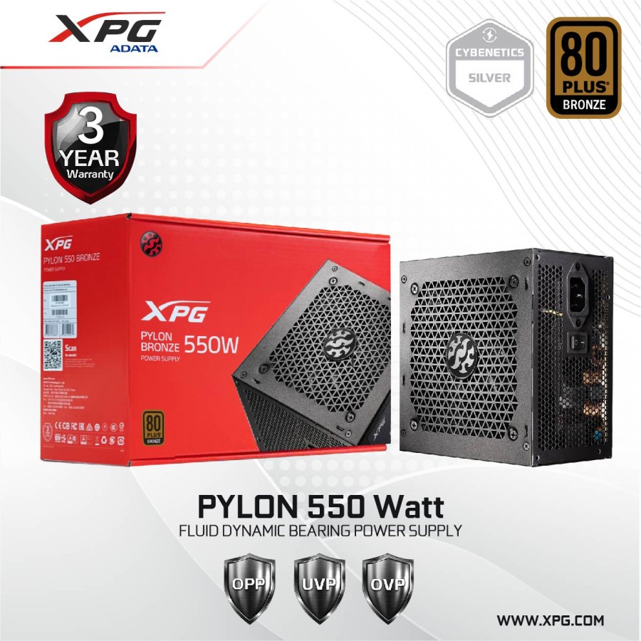 Power Supply Adata XPG Pylon 550W 80+ Bronze PSU