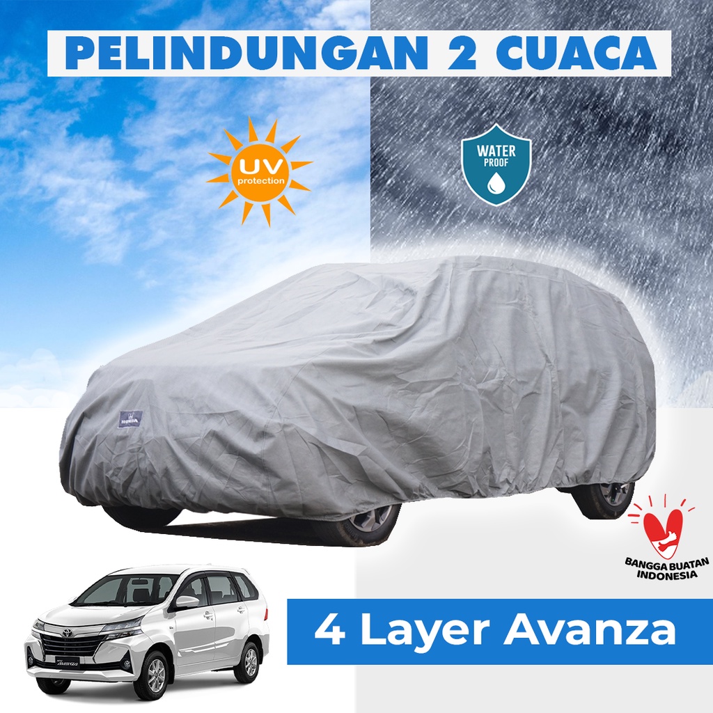 4 Lapis Body Cover Mobil Avanza Outdoor Sarung Mobil Avanza Tahan Air Waterproof