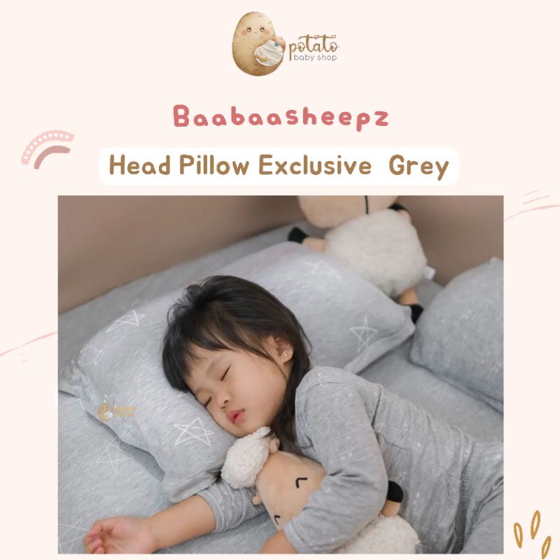 Baabaasheepz Head Pillow Grey - Bantal Baabaasheepz