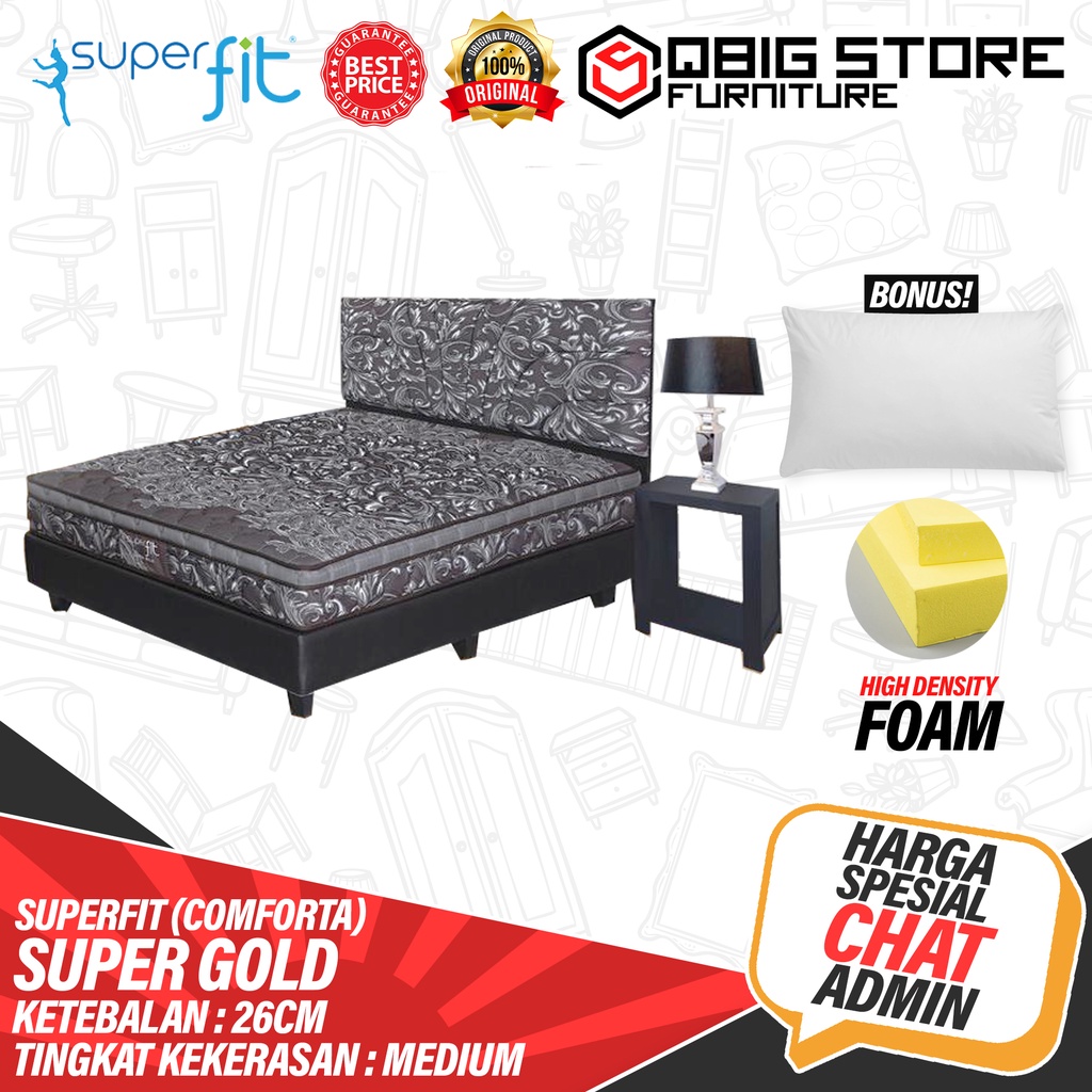 Kasur Springbed Comforta SuperFit Super Gold  Sandaran Carter