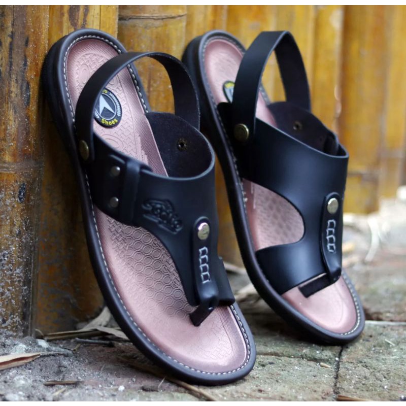 IMPORT Sandal Kulit Slide In  Pria Sandal Casual Kulit