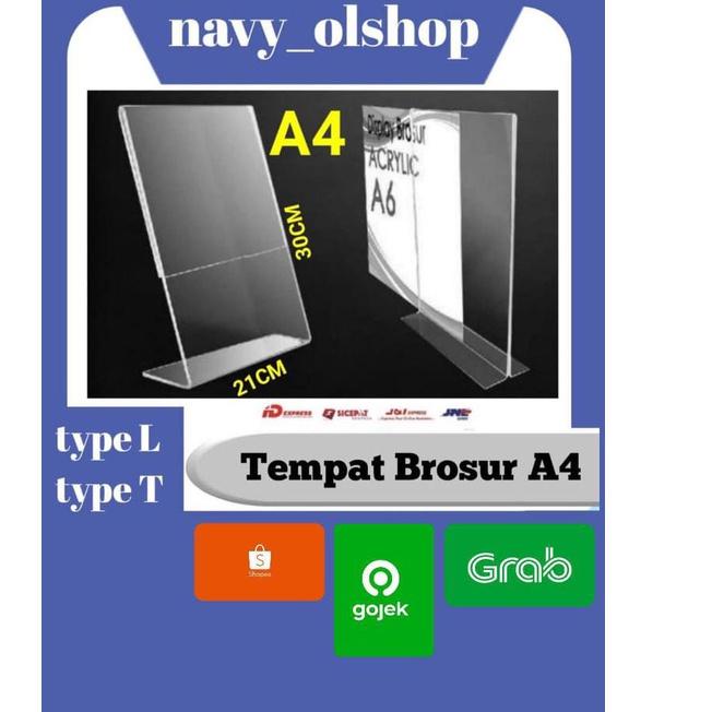 

WAH962 TEMPAT BROSUR / TENT HOLDER / TENT CARD AKRILIK DISPLAY UKURAN A4 <<>>