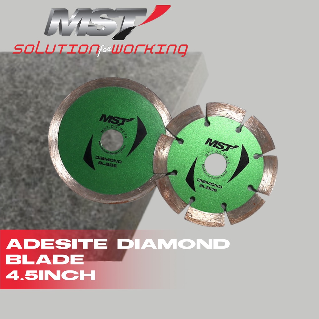 MST Mata Potong Keramik Kering 115mm Green Dry Diamond Blade Andesit Pemotong Batu Alam Bali Candi