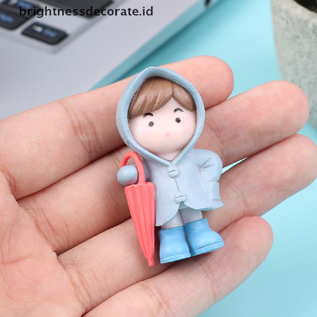 [Birth] 4pcs/set Patung Pasangan Mini Lanskap Mikro DIY Miniatur Kerajinan Resin [ID]