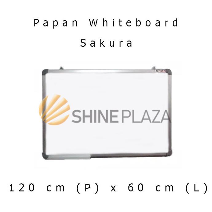 

Papan Tulis Whiteboard Sakura 60 x 120 - White Board Magnet Gantung JUAL