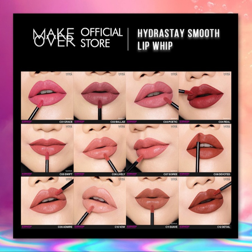 Make Over Hydrastay Smooth Lip Whip 6.5 g - Lip Cream Hydra Smooth Finish