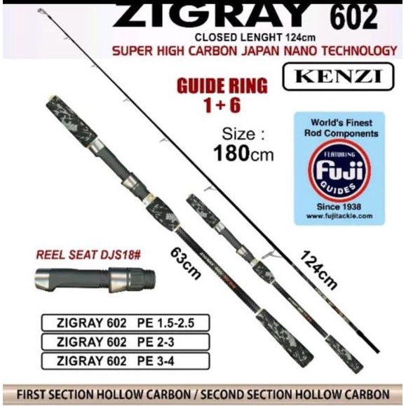 joran pancing jigging kenzi zigray jig pe 2 3