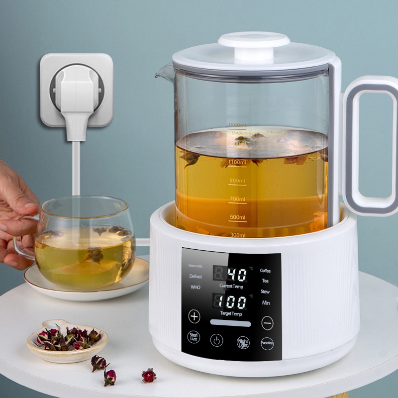 Smart Kettle/ Teko Listrik/BABY SAFE FORMULA MILK MACHINE/ Penghangat Air/Penghangat Botol Bayi/ Dispenser Formula Bayi/ Penghangat Air untuk Susu Bayi/ Baby Formula Kettle Electric 1.5L Penghangat Instan dengan Cahaya Malam