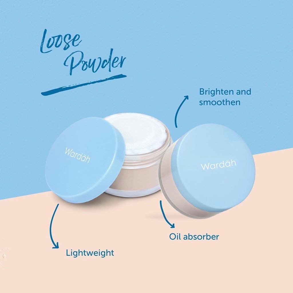 WARDAH Lightening Matte Powder Indonesia / Bedak Tabur 20g / Natural Matte Finish Oil Control UV Protection Microbright Formula SPF 15 PA++ Loose Powder High Coverage Mencerahkan Halus / Cosmetic Makeup Face Make Up / Compact BB Cream Concealer / Series