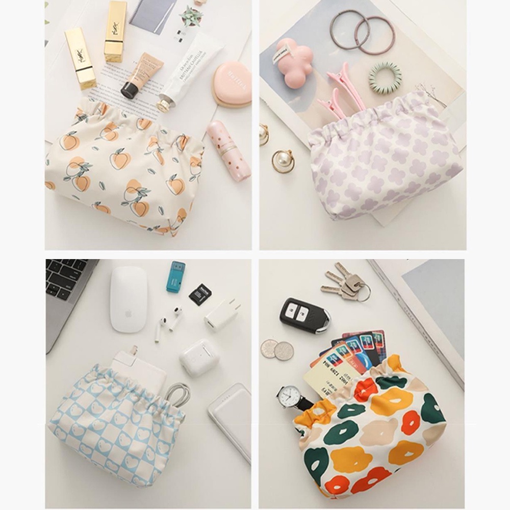 Tas Penyimpanan Lipstick Kosmetik tas mini Pembalut wanita Kabel Data / Earphone / Usb / Multifungsi Portable Bentuk Kotak Motif Kartun