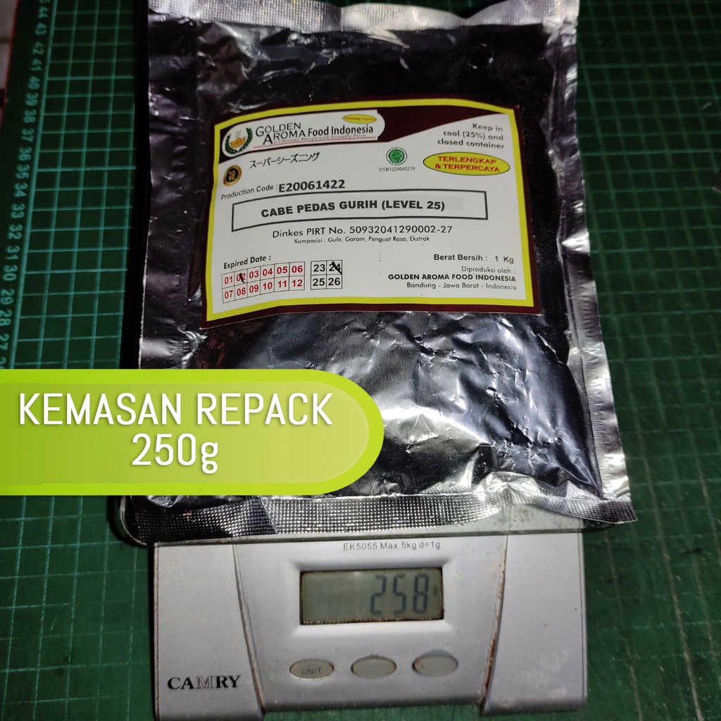 

BUBUK CABE PEDAS GURIH (LEVEL 25) 250 GRAM REPACK