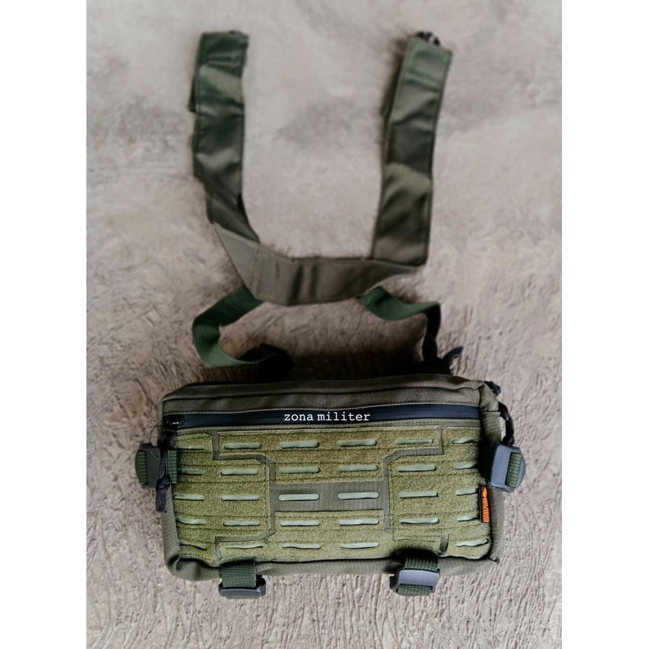 Tas Rompi Dada Pria Chest Bag Rig Original Premium Multifungsi TAS DADA HIJAU LASER BISA COD