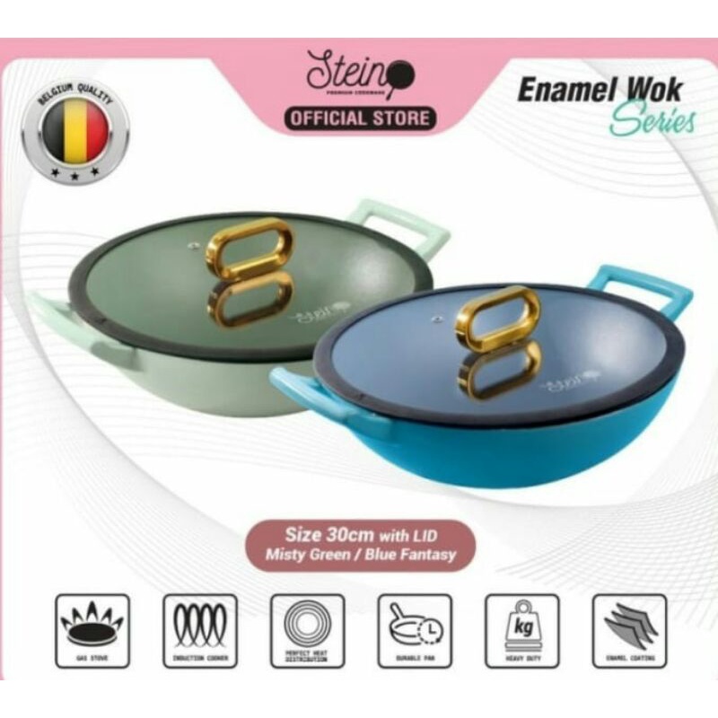 STEIN Cast iron enamel wok 30 cm
