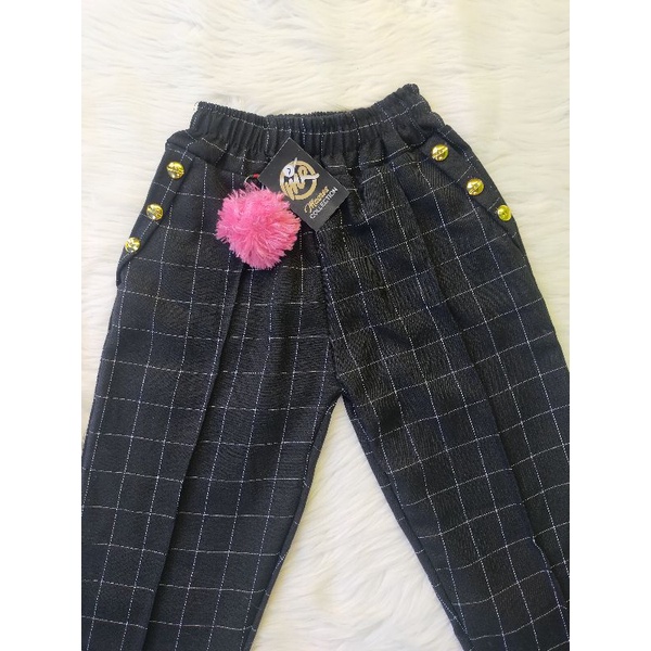 bagy pants anak motif kotak kotak 4-13 tahun celana anak perempuan celana panjang anak fashion anak