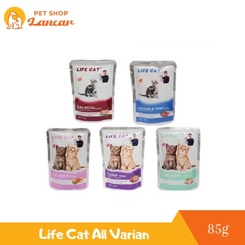 Life Cat Pouch Kitten Chicken Makanan Kucing Basah 85gr