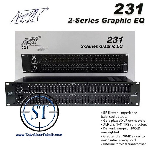 Graphic Equalizer EQ 231 Dual Channel 31 Band 2-series ( 31 Channel ) 2x31 Ekualiser Subwoofer Sound System