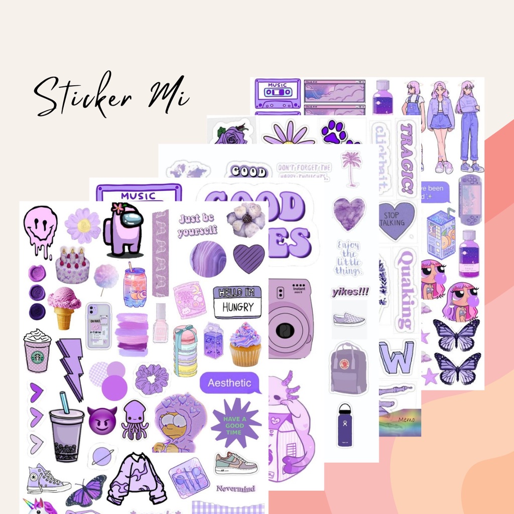 

[PURPLE] STIKER AESTHETIC ANTI AIR GLOSSY 135 GSM