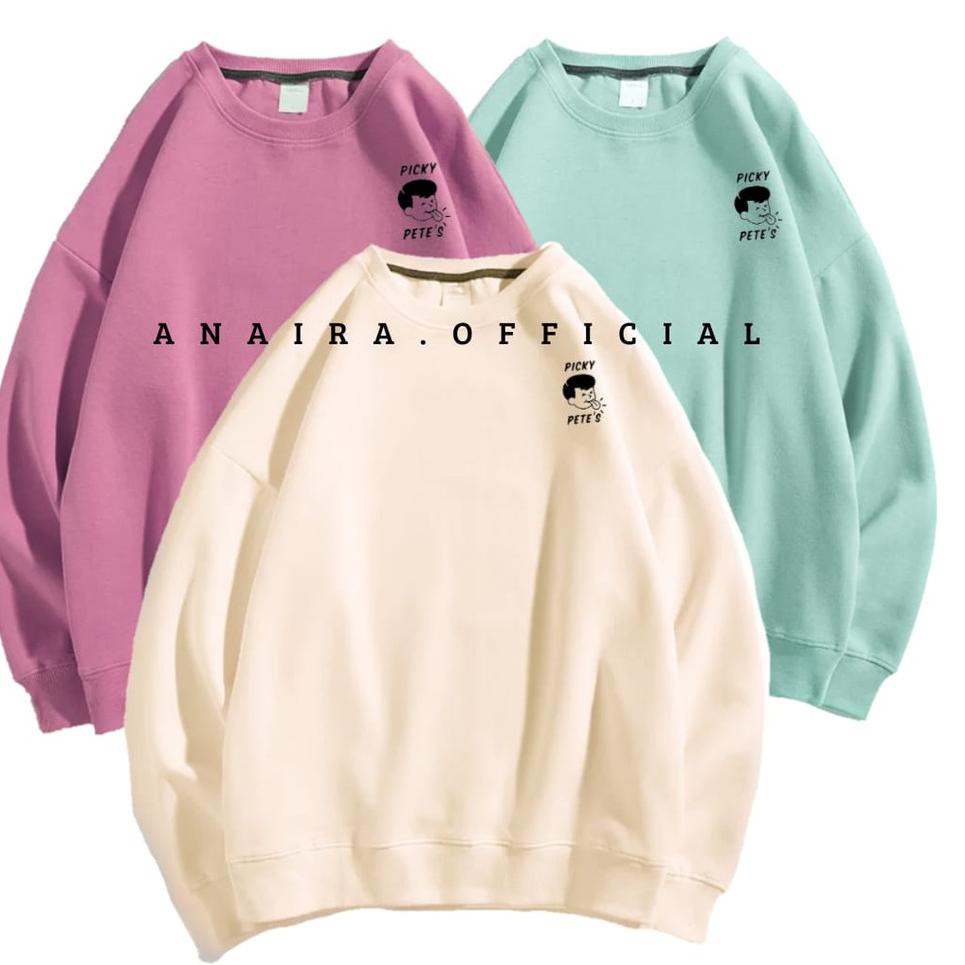 [KBK.24Ja23ᵁ] PICKY SWEATER SWITER SWETER OVERSIZE WANITA POLOS PASTEL SWEATSHIRT KOREA
