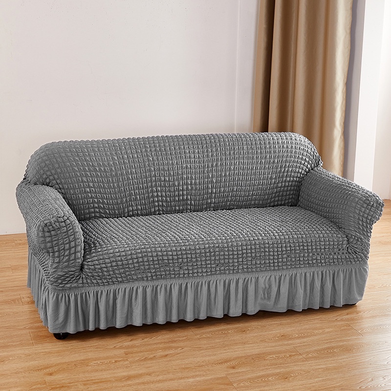 Rindu.Star Sarung Sofa Cover Sofa  Elastic Sofa Cover With Skirt Stretch / Sarung Alas Penutup Sofa Renda Elastis Corak Motif