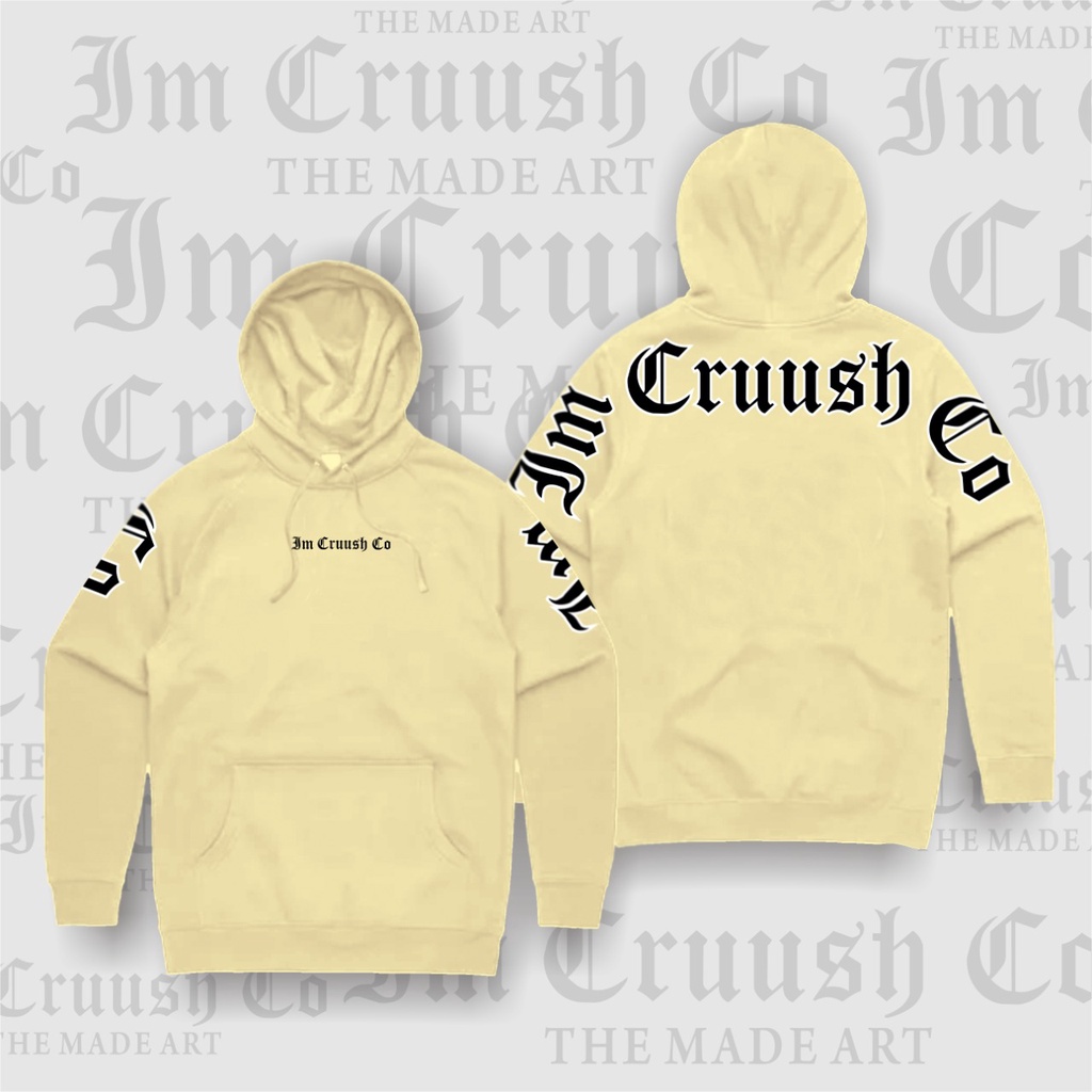 GALERY JAKET - Jaket Sweater Hoodie SERVA CRUUSH Hitam Logo Texs Pull Bordir Premium Distro Bahan Tebal Gramasi 280 - Sweater Hoodie Serva Cruush Premium Unisex