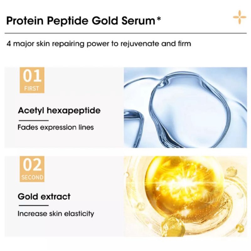 HiH Set Benang Kolagen Emas Benang Protein Emas/ Benang Kolagen / Pengencang Wajah / Anti Kerut / Mengangkat Garis Protein Emas Anti-Aging Serum Kerutan