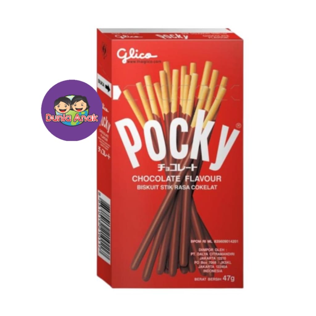 

Glico Pocky Chocolate Flavor Biskuit Stick Rasa Coklat 47gr