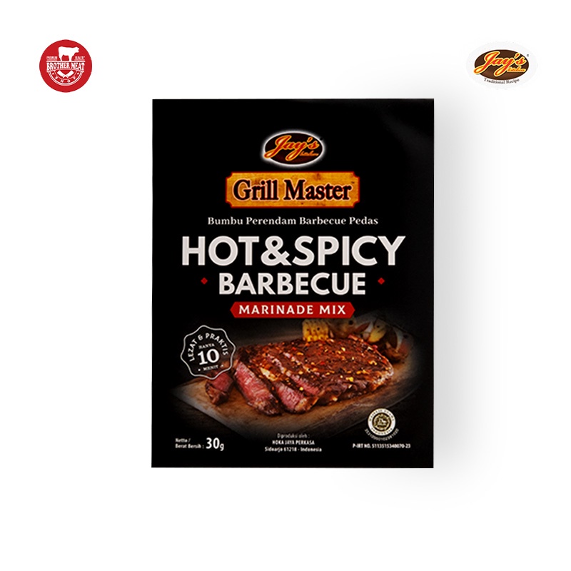 Jay's Kitchen Grill Master Marinade Mix Hot &amp; Spicy Barbecue, Halal