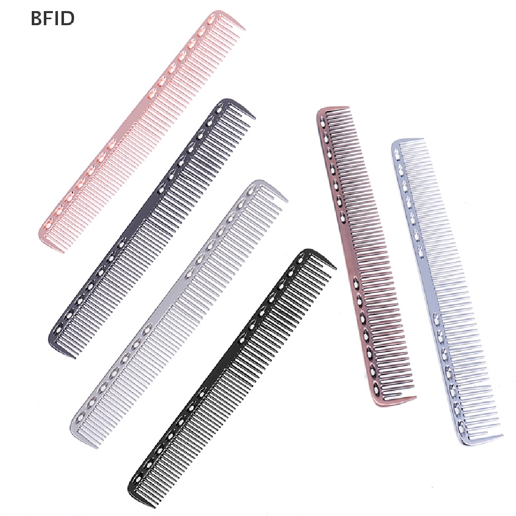 [BFID] Sisir Penata Rambut &amp; Pangkas Rambut Logam Aluminium Salon Profesional Anti Statis [ID]