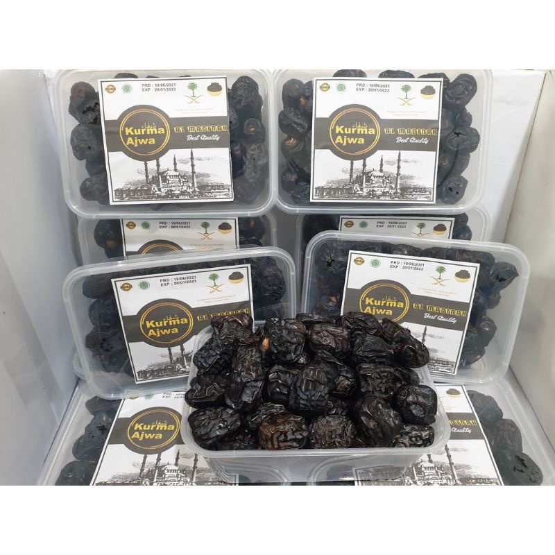 

Kurma Ajwa 250gr Kurma Nabi Asli Madinah (exp 2024)