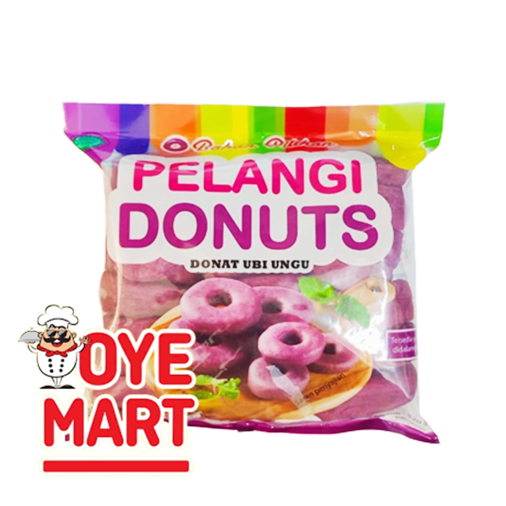 DONUTS PELANGI UBI UNGU MINI ISI 21 PCS / DONAT FROZEN FOOD