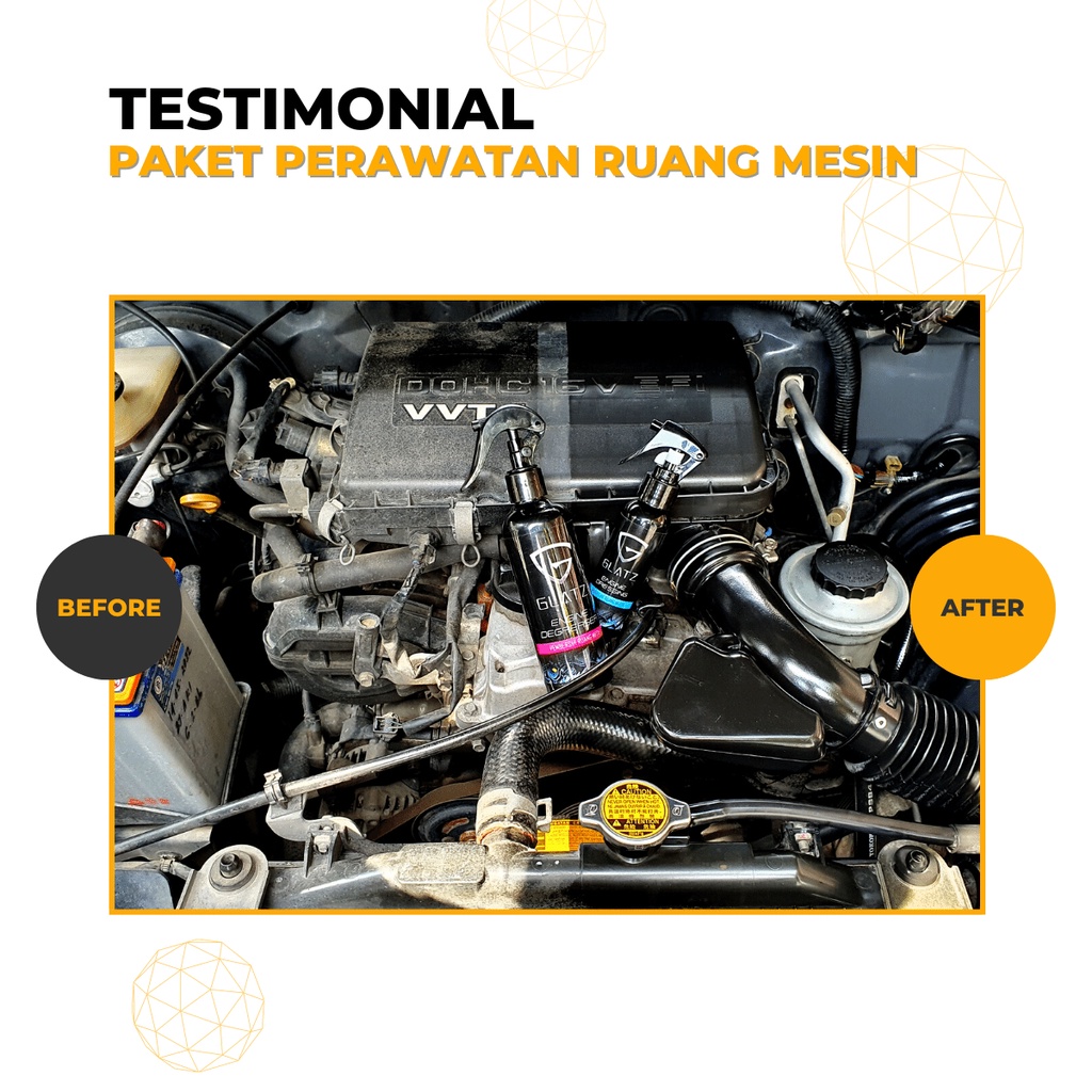 Pembersih Mesin Mobil dan Motor Sekaligus Pengkilap Paket Perawatan Ruang Mesin Glatz Autocare