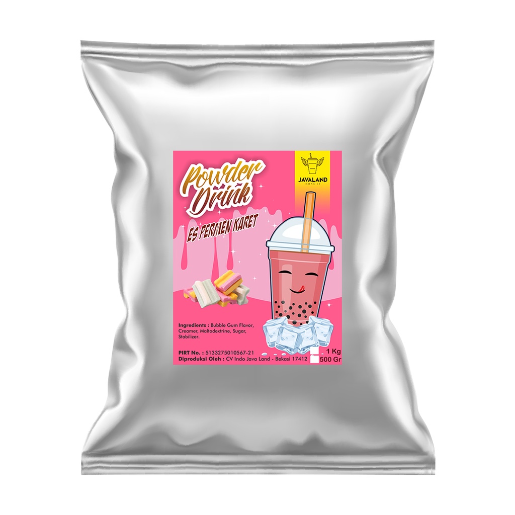 

Javaland Bubuk Minuman Rasa Es Permen Karet / Javaland Gum Pink 1Kg - Regular Plain