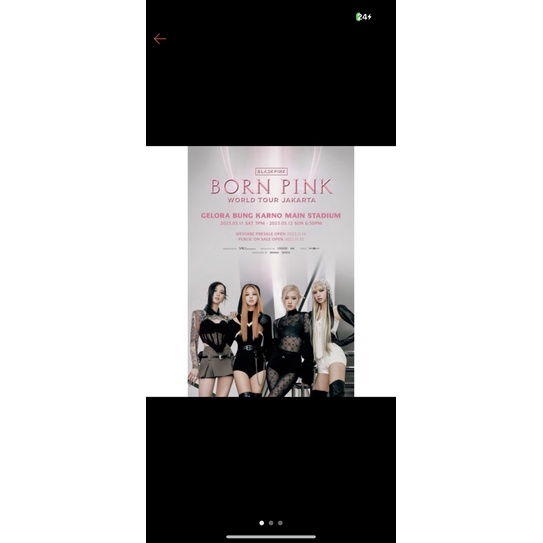 TIKET KONSER BLACKPINK PLATINUM LEFT
